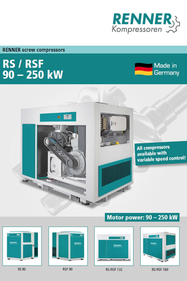 Renner винтови компресори RS / RSF 90-250 kW