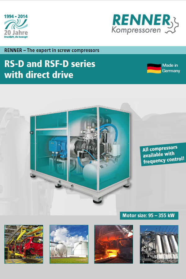 Renner винтови компресори RS-D and RSF-D 95-355 kW